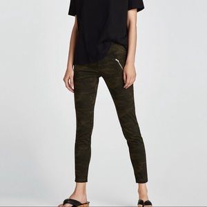 Zara Moto Camo print jeans